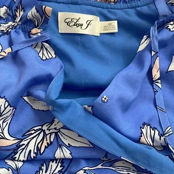 Eliza J Floral Faux Wrap Midi Dress - Picture 8 of 11